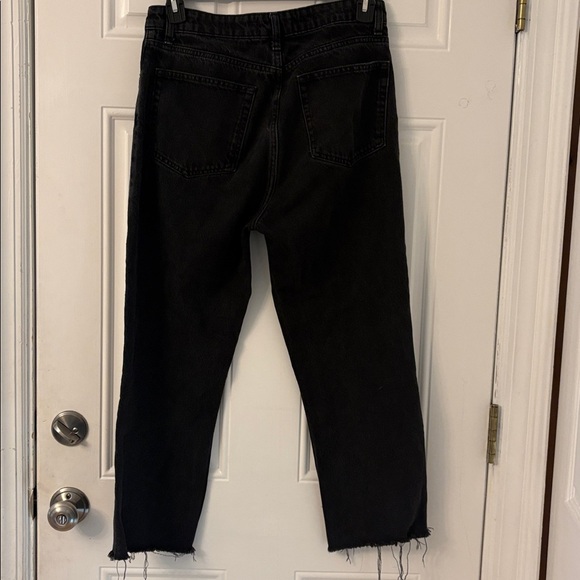 Reformation Black Cynthia High Rise Straight Jeans size 30 PETITE - Picture 6 of 7